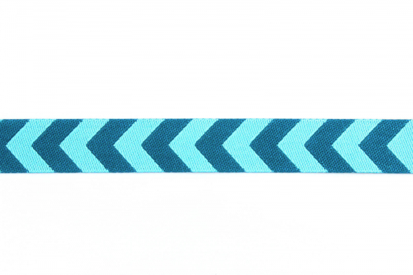 Webband Chevron türkis/petrol (1 m)